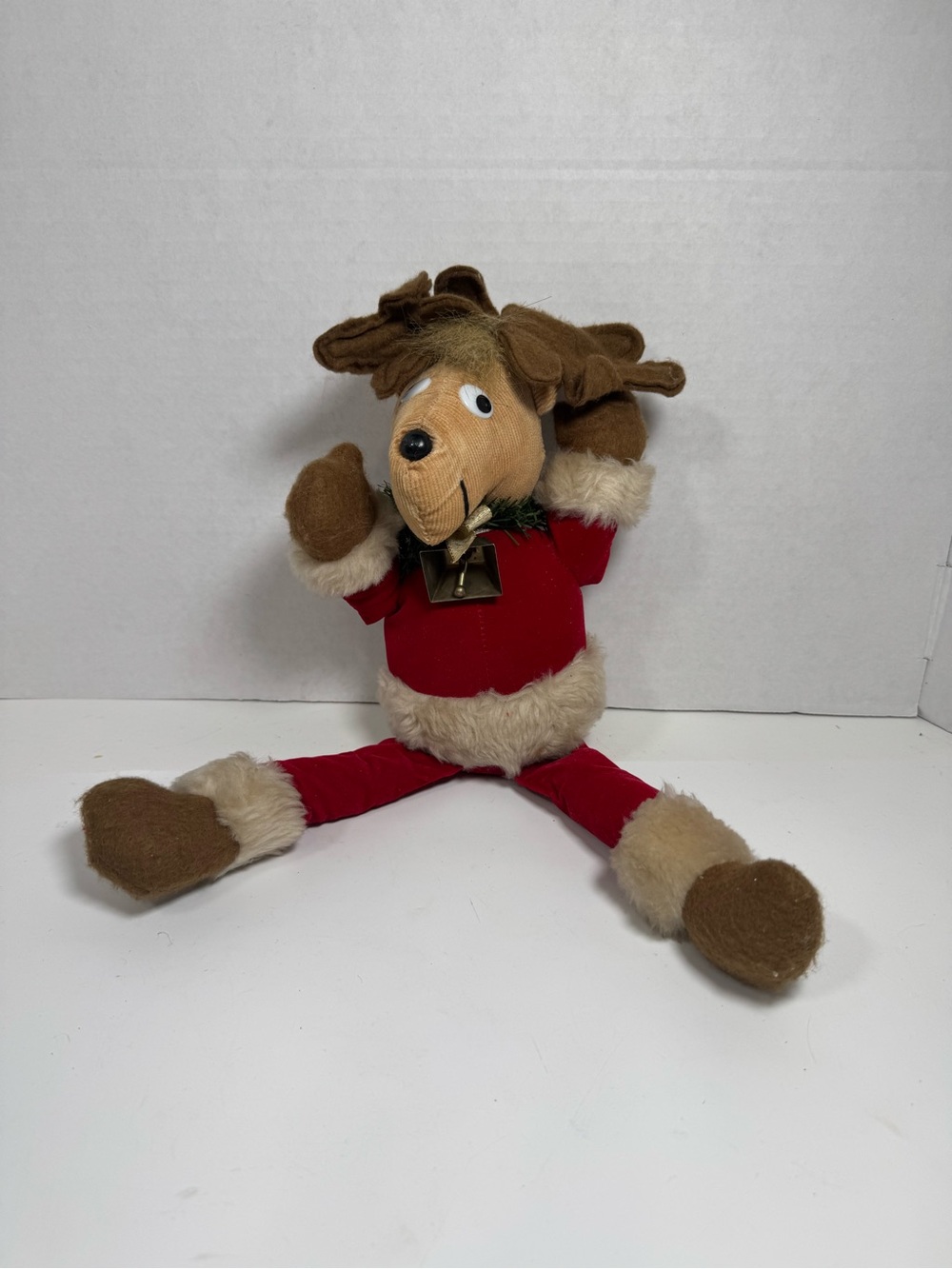 Vintage Prestige Toy Corp 1987 Santa Reindeer Plush